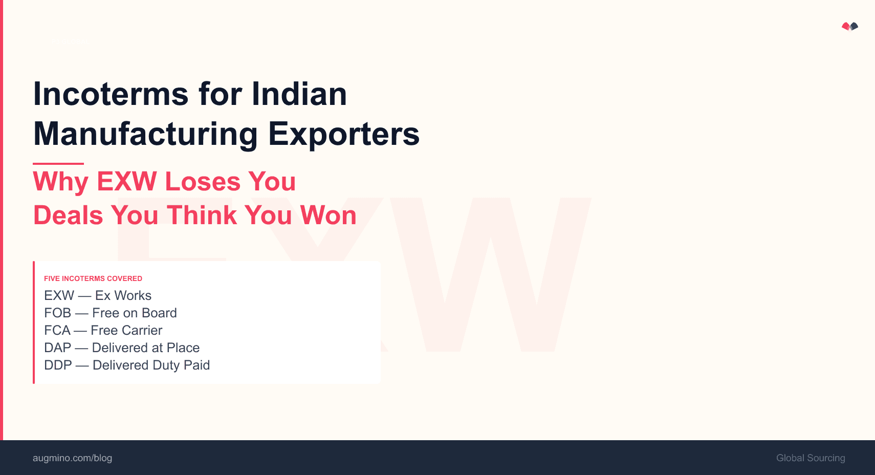 Headline about Incoterms and export pricing for Indian manufacturers